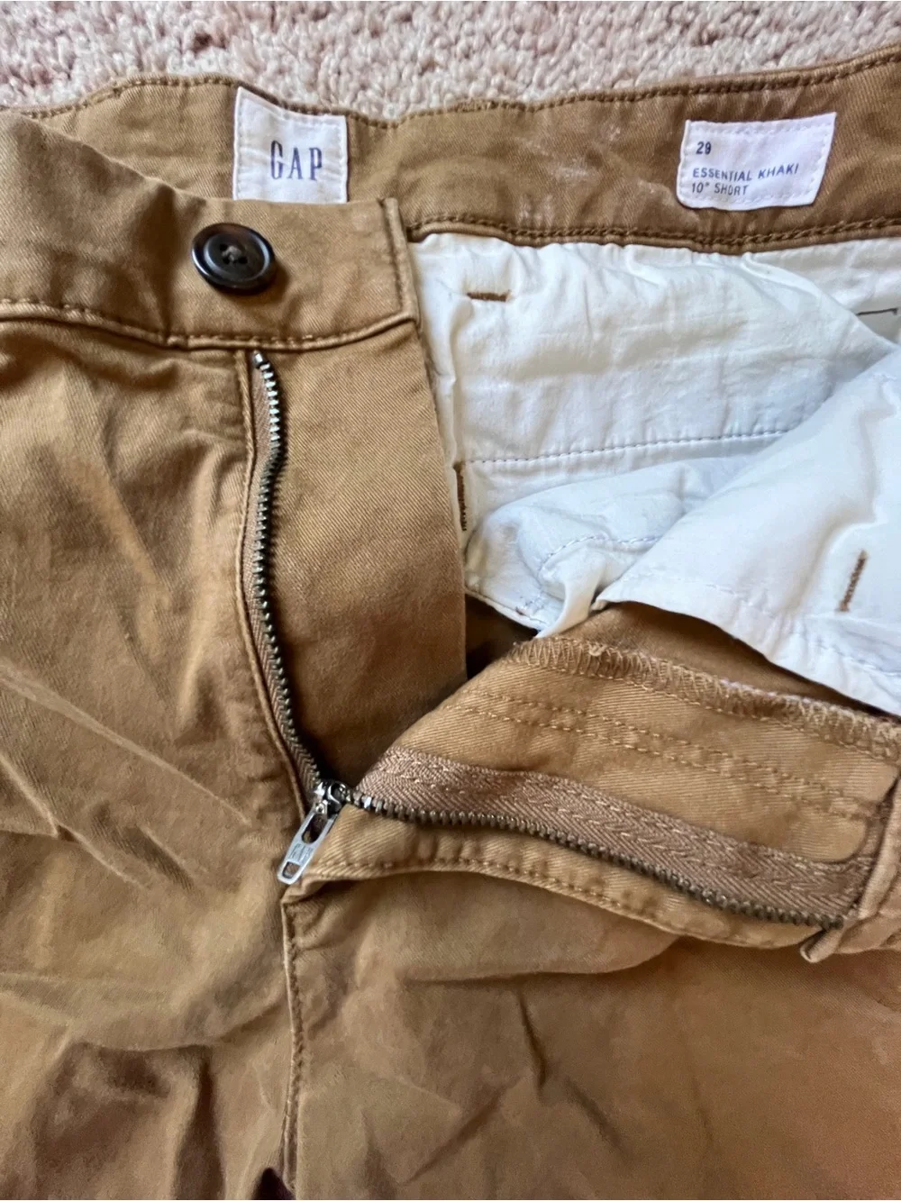 GAP Essential Khaki Tan Brown Chino Shorts Men’s Size 29 10” EUC Like New